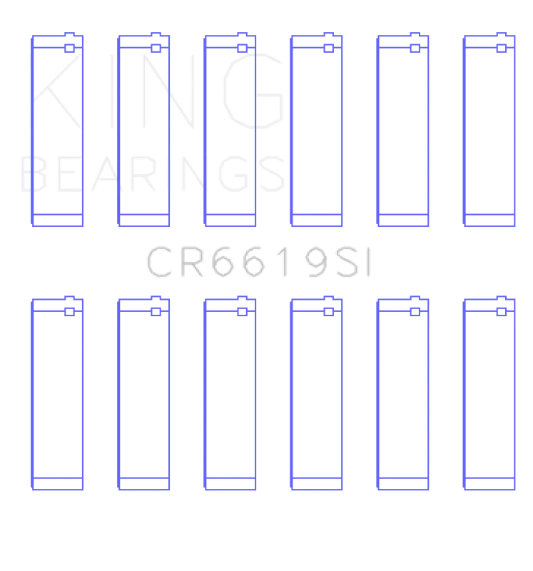King Engine Bearings Ford V6 (Size +1.0mm) Connecting Rod Bearing Set - Image 2