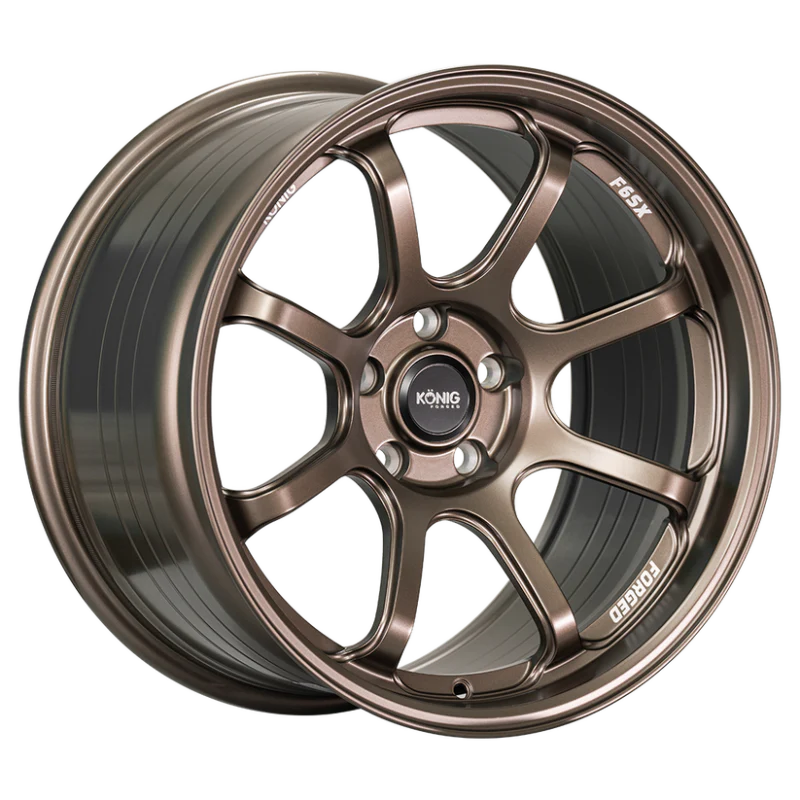 Konig Forged F6SX 18x9.5 5x114.3 ET25 Race Bronze Wheel (Knurled Bead)