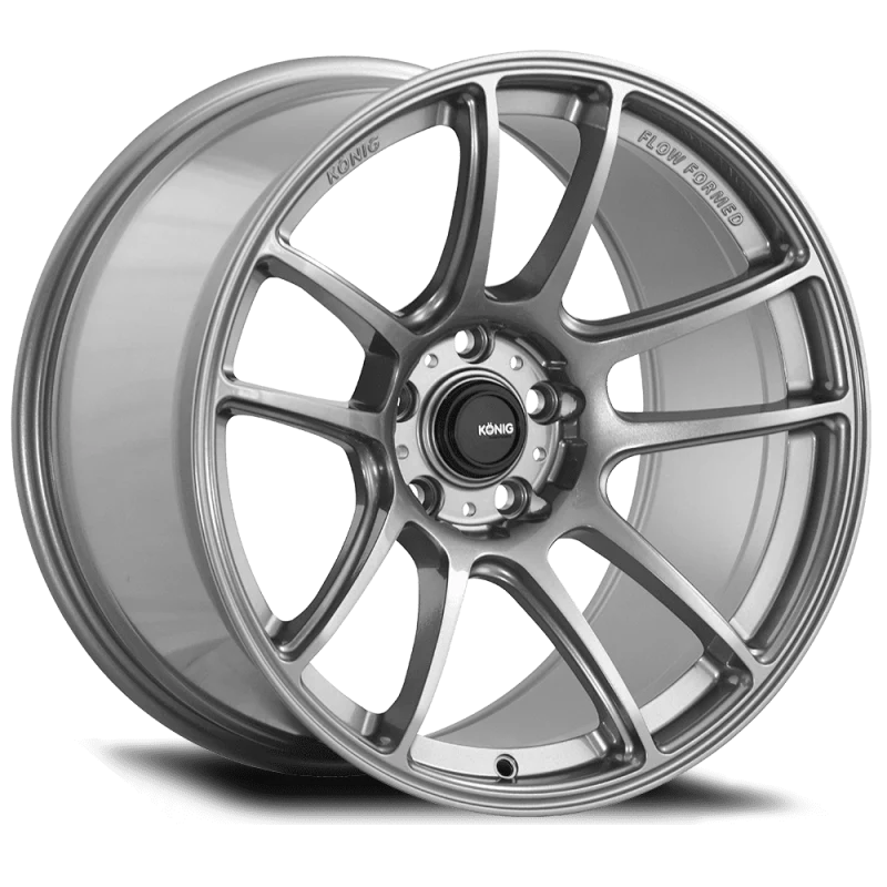 Konig Heliogram 18X8.5 5X114.3 ET32 Titanium Metallic Knurled Bead Flow Formed