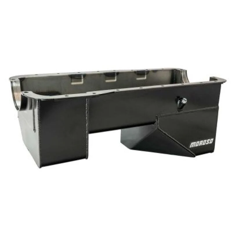 Moroso 66-77 Ford Bronco (289/302) Billet End Seals 9in Deep Rear Sump Steel Oil Pan