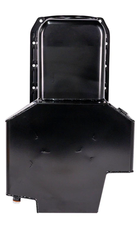 Moroso 80-85 Chevy SBC/Dart (w/2 Pc Seal/Low Clearance) Wet Sump 7qt 7in Steel Oil Pan - Black - Image 4