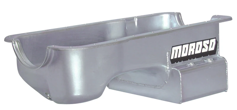 Moroso Ford 289-302 (w/Rear Sump) Kicked Out Road Race Baffled Wet Sump 7qt 7.5in Steel Oil Pan