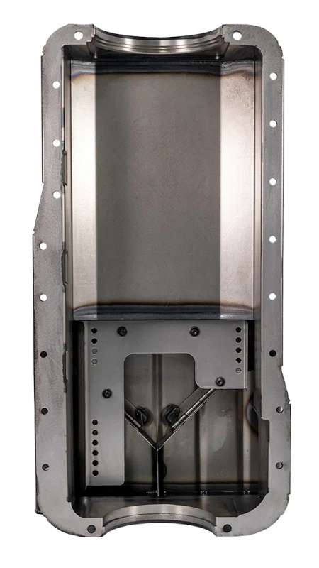 Moroso Ford 351W (w/Front Sump & Billet End Seals) Road Race Baffled Wet Sump 7qt 8in Steel Oil Pan - Image 3