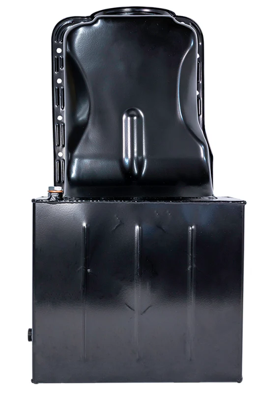 Moroso Ford 351W (w/Front Sump) Kicked Out Road Race Baffled 9qt 8in Steel Oil Pan - Image 4