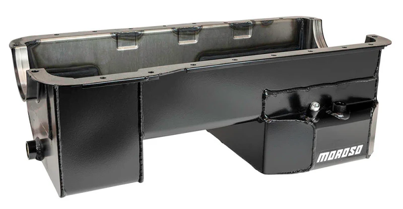 Moroso Ford 351W (w/Rear Sump & Billet End Seals) Road Race Baffled Wet Sump 7qt 7.5in Steel Oil Pan - Image 3