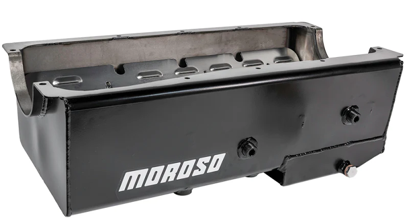 Moroso Ford 429-460 (w/Box Sump) Drag Race Wet Sump 9qt 7-7/8in Steel Oil Pan - Image 3