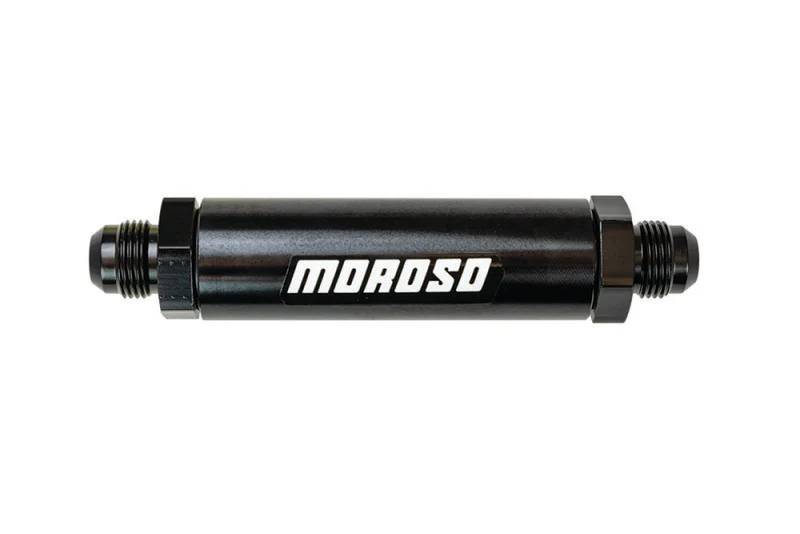 Moroso In-Line Fuel Filter - 6.5in -10An - 40 Micron SS Filter - Aluminum - Image 2