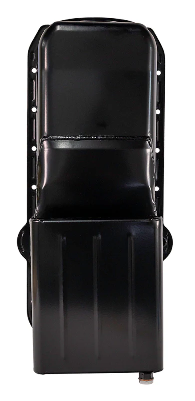 Moroso Pre-80 Chevrolet Small Block (w/Driver Side Dipstick) Wet Sump 6qt 9in Steel Oil Pan - Black - Image 3