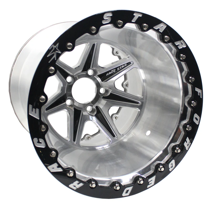 Race Star 72 ValStar 15x14 / 5x4.75BC / 4.5BS / 3.072in CB / Machined w/Black Accents Wheel