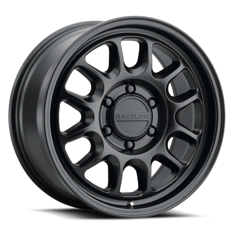 Raceline 958B Rogue 17x8.5in / 6X135 BP / 0mm Offset / 87.1mm Bore - Satin Black