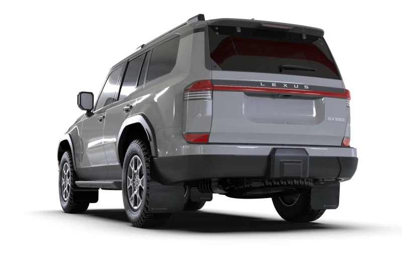Rally Armor 24-25 Lexus GX 550 Luxury Black UR Mud Flap - Silver Logo - Image 7