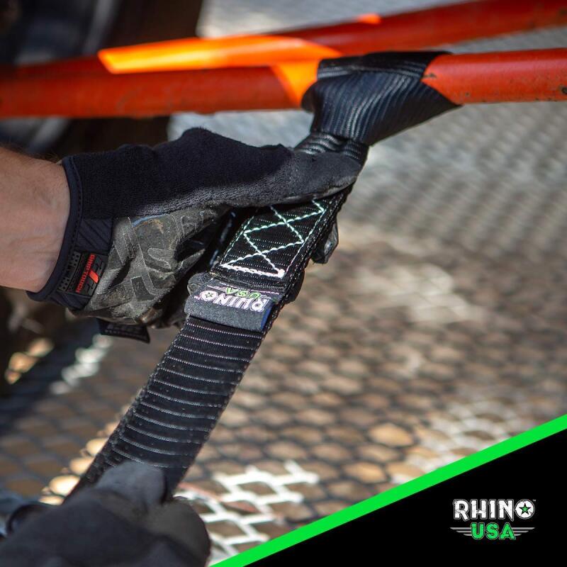 Rhino USA Heavy Duty Ratchet Tie-Downs 2-Pack (Black) 1.6In X 8Ft - Image 2