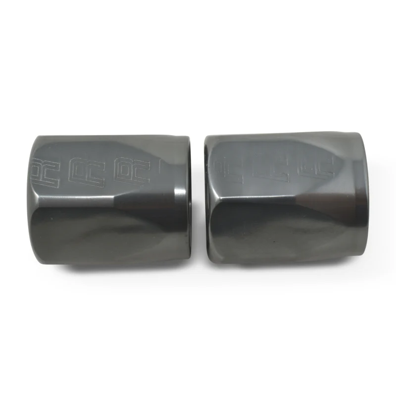 Russell Hose End Socket -6 AN Polished & Gray Anodized (2 PACK) - Image 2