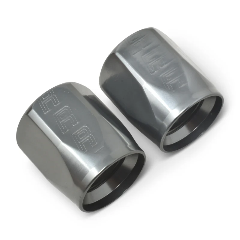 Russell Hose End Socket -8 AN Polished & Gray Anodized (2 Pack) - Image 6