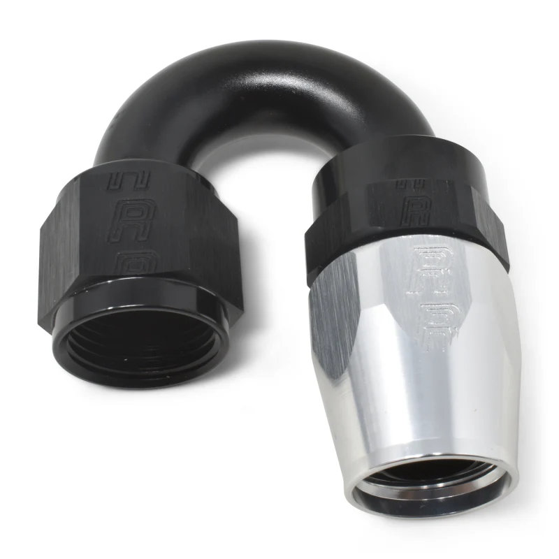 Russell Performance -10 AN Black/Silver 180 Degree Tight Radius Full Flow Swivel Hose End - Image 7