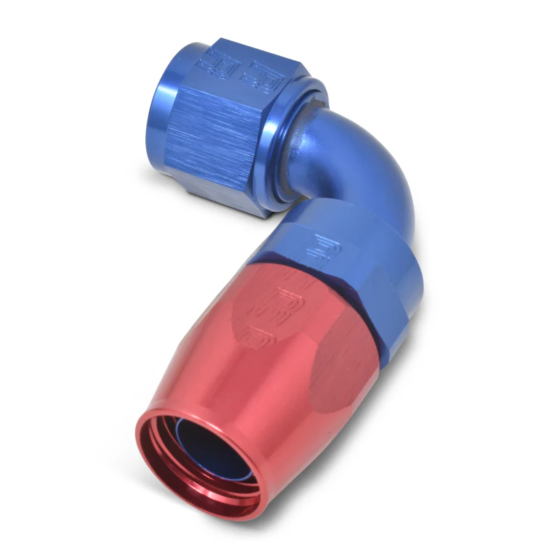Russell Performance -10 AN Red/Blue 90 Degree Full Flow Hose End - Image 5