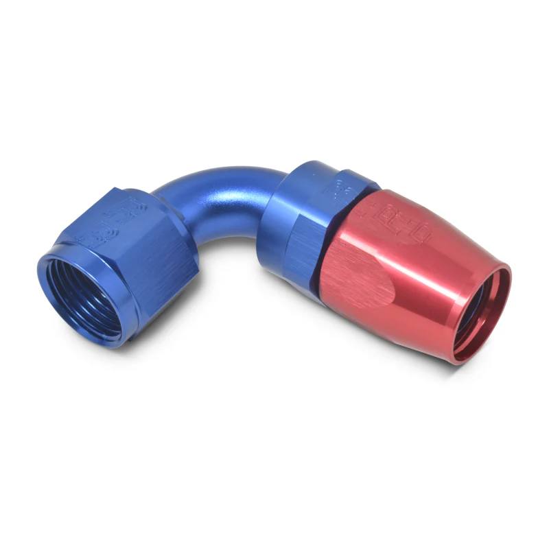Russell Performance -10 AN Red/Blue 90 Degree Full Flow Hose End - Image 9