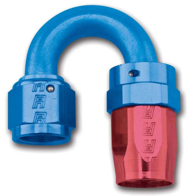 Russell Performance -12 AN Red/Blue 180 Degree Full Flow Swivel Hose End (With 1-1/8in Radius) - Image 2