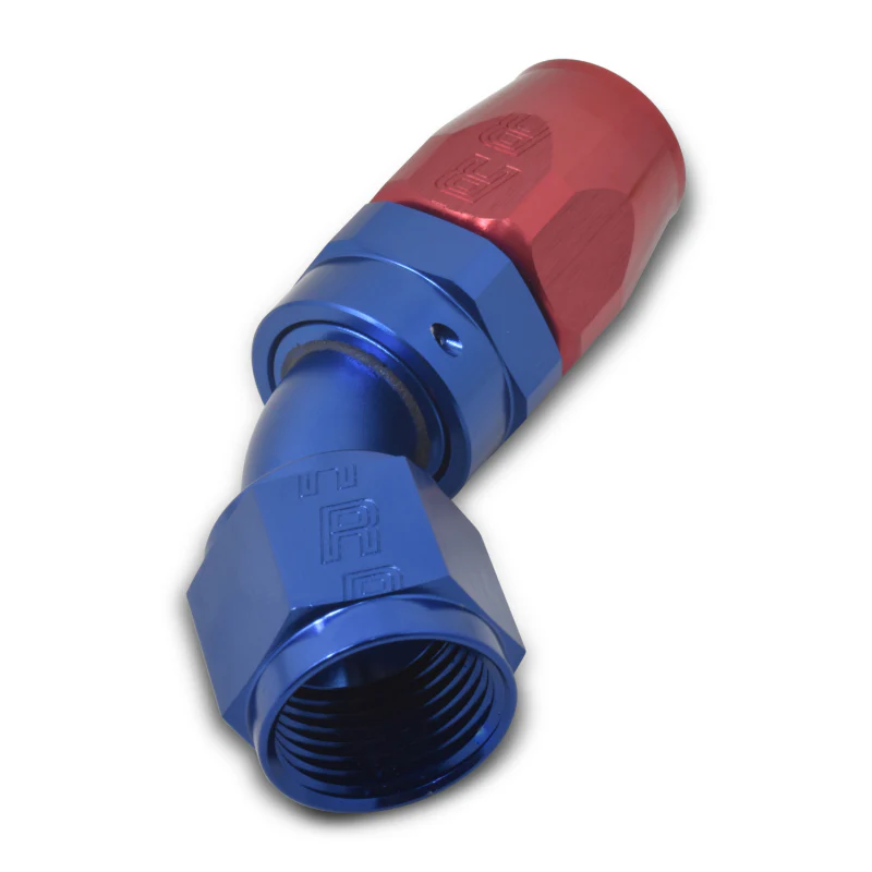 Russell Performance -12 AN Red/Blue 45 Degree Full Flow Hose End - Image 6