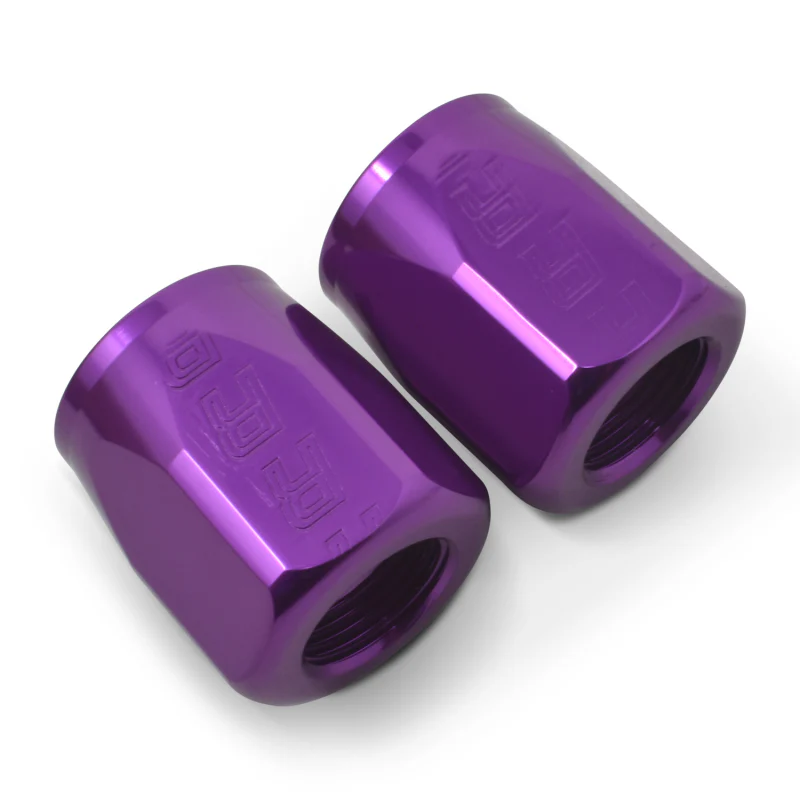 Russell Performance 2-Piece -6 AN Anodized Full Flow Swivel Hose End Sockets (Qty 2) - Purple - Image 7