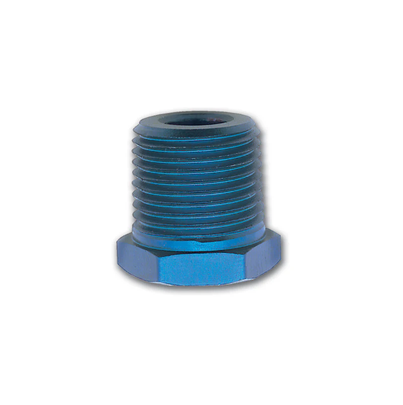 Russell Performance 3/8in Male to 1/8in Female Pipe Bushing Reducer (Blue) - Image 2