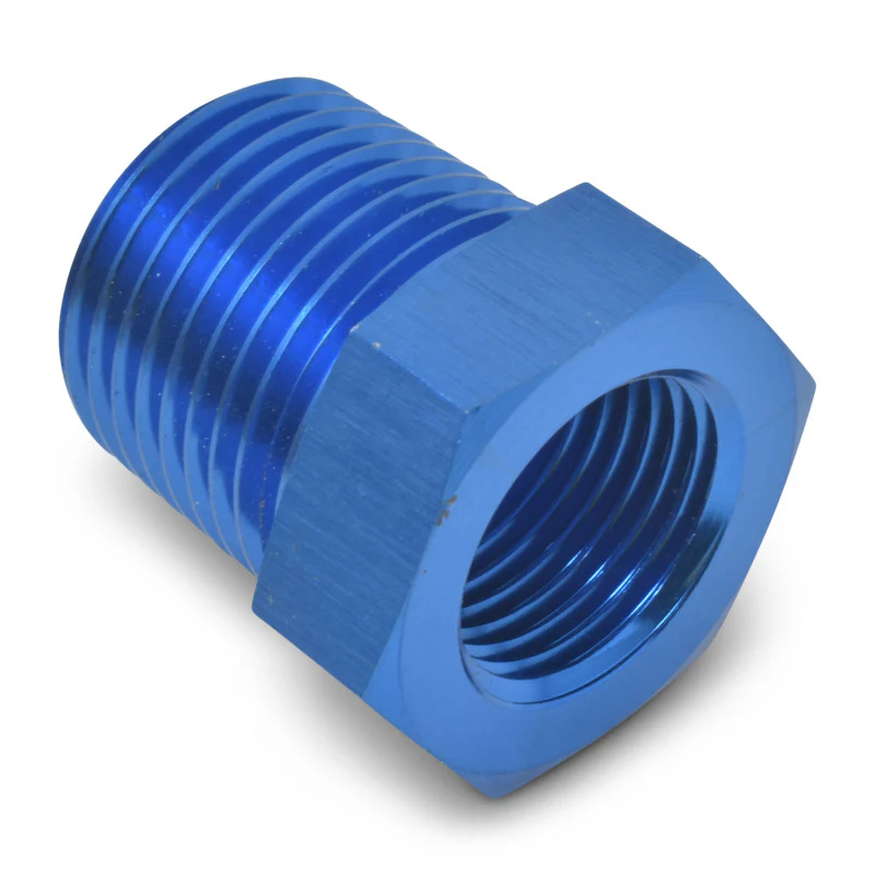 Russell Performance 3/8in Male to 1/8in Female Pipe Bushing Reducer (Blue) - Image 8