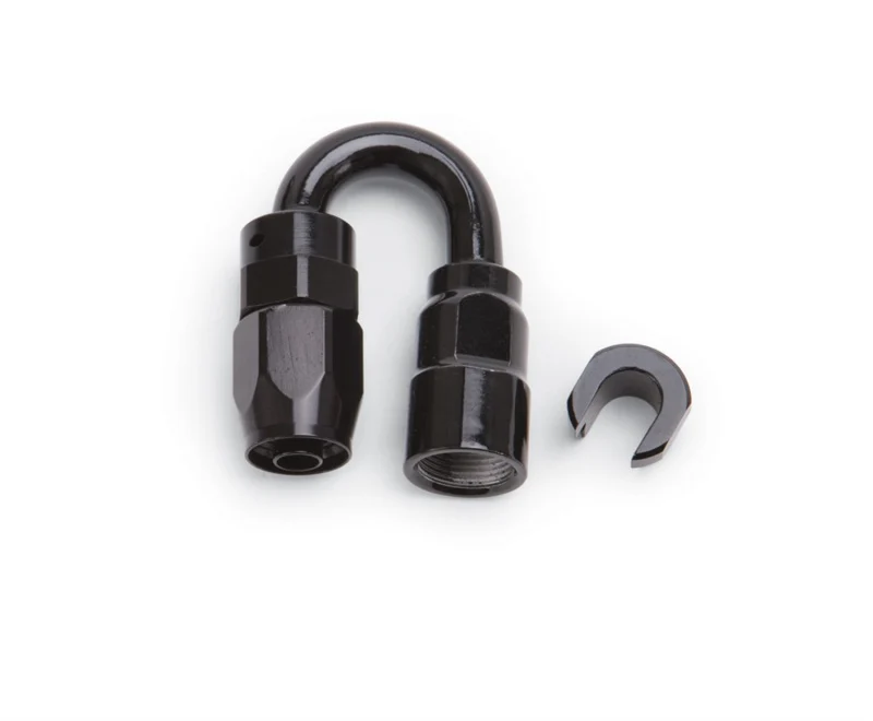Russell Performance 3/8in SAE Quick Disc Female to -6 Hose Black 180 Degree Hose End - Image 9