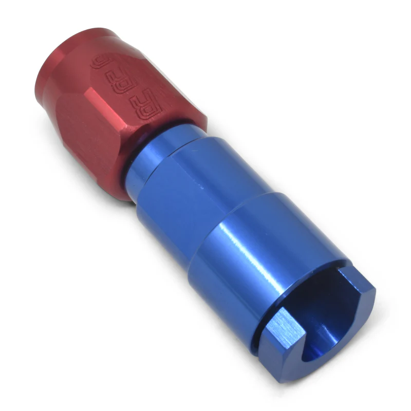 Russell Performance 3/8in SAE Quick Disc Female to -6 Hose Red/Blue Straight Hose End - Image 8