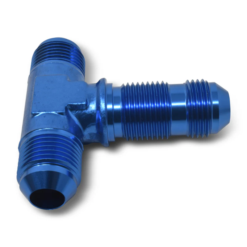 Russell Performance -4 AN Flare Bulkhead Tee Fitting (Blue) - Image 6