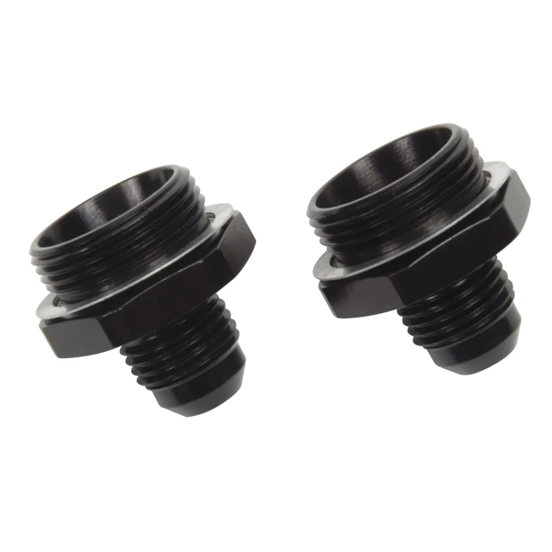 Russell Performance -6 AN Carb Adapter Fittings (2 pcs.) (Black) - Image 2