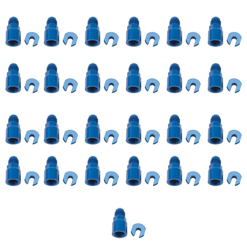 Russell Performance -6 AN Male to 3/8in SAE Quick-Disc Female EFI Adapter Fitting(Bulk Qty 25)-Blue - Image 2