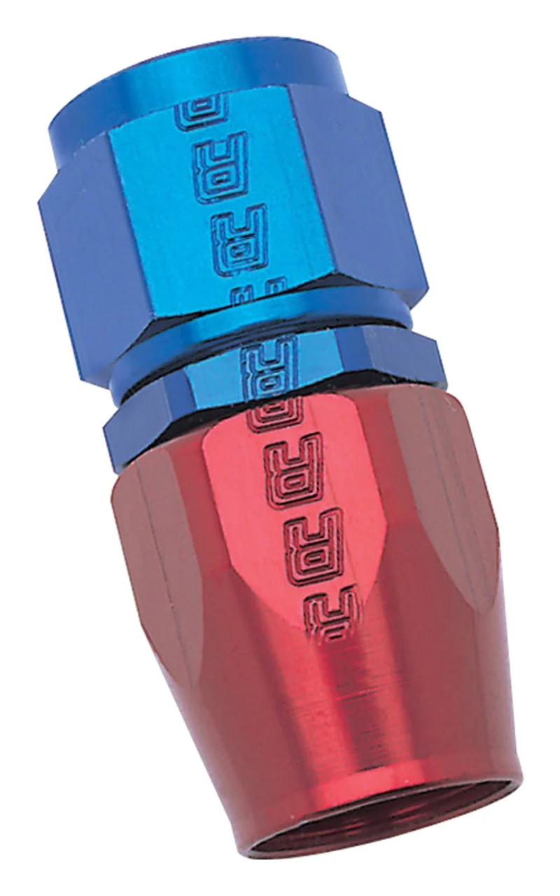 Russell Performance -6 AN Red/Blue Straight Full Flow Hose End - Image 3
