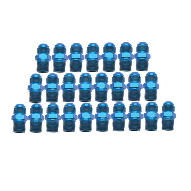 Russell Performance -6 AN to 3/8in NPT Straight Flare to Pipe (Blue) (25 pcs.) - Image 2