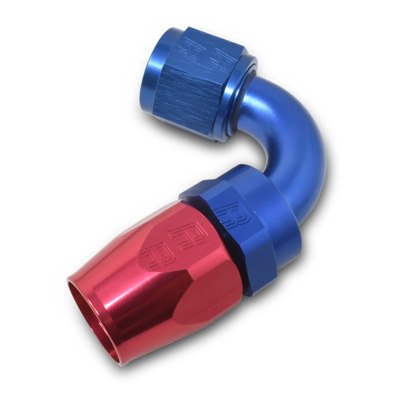 Russell Performance -8 AN Red/Blue 120 Degree Full Flow Swivel Hose End (With 3/4in Radius) - Image 7
