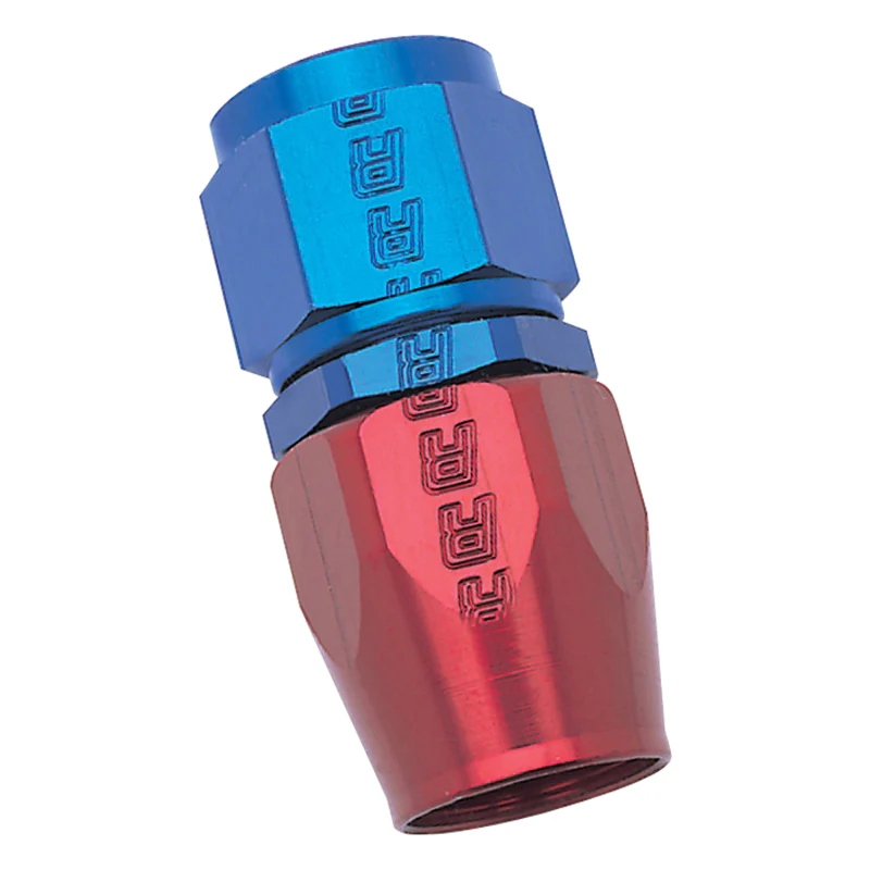 Russell Performance -8 AN Red/Blue Straight Full Flow Hose End - Image 2