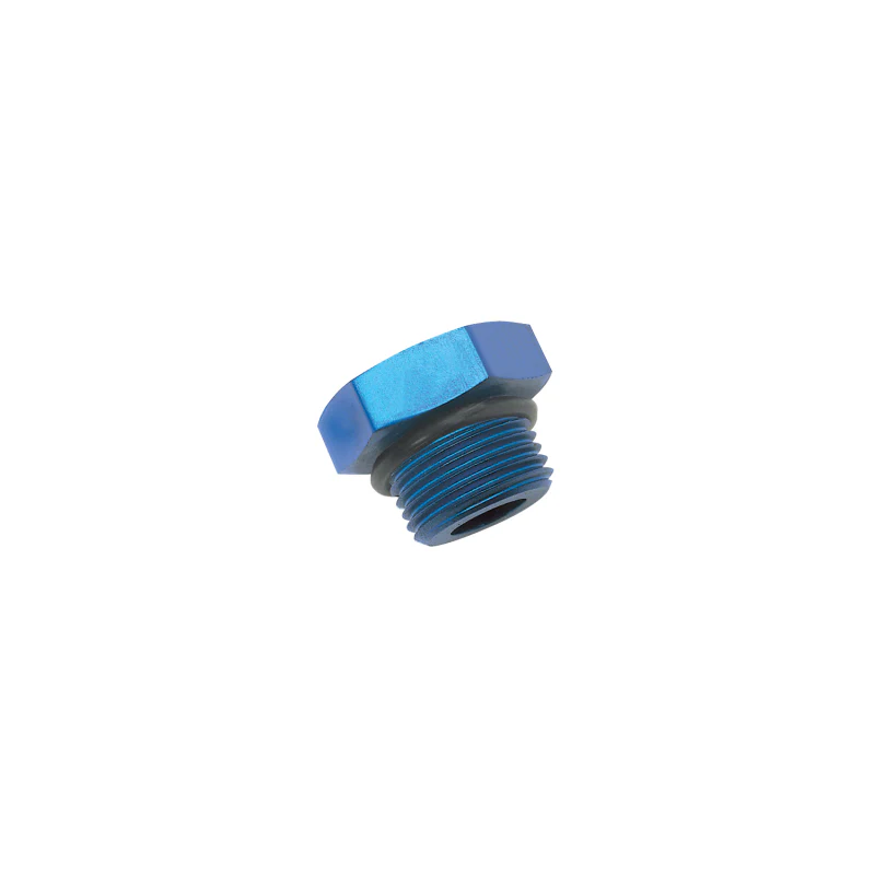 Russell Performance -8 AN Straight Thread Plug (Blue) - Image 2