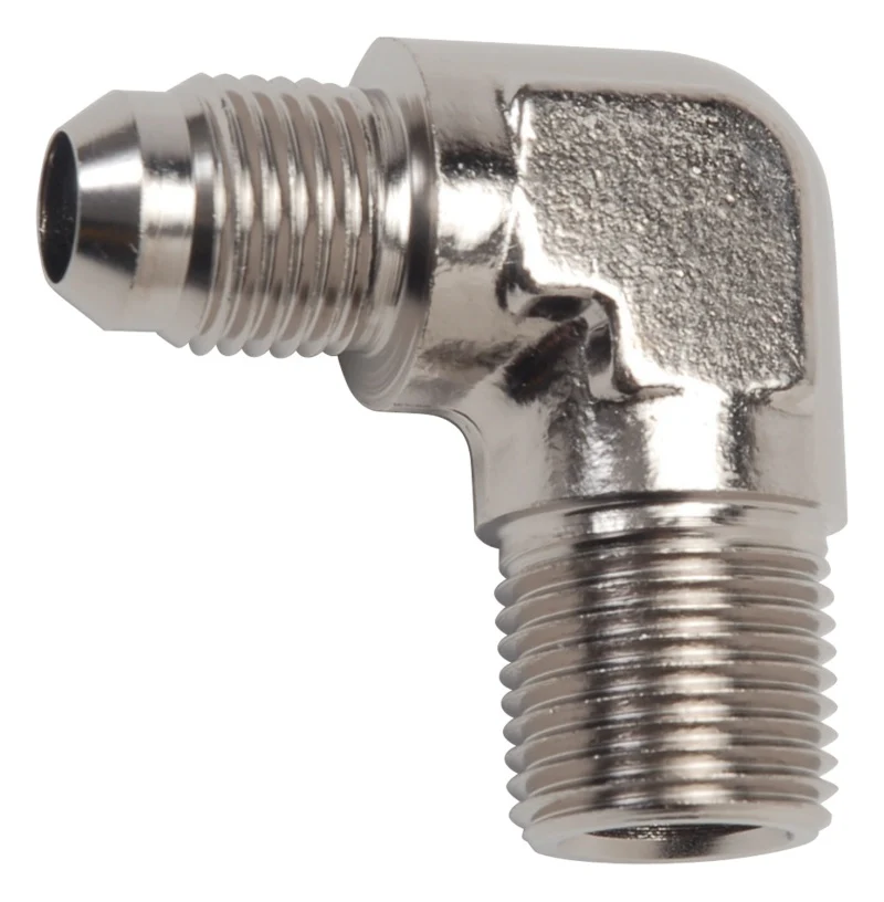 Russell Performance -8 AN to 1/2in NPT 90 Degree Flare to Pipe Adapter (Endura) - Image 2