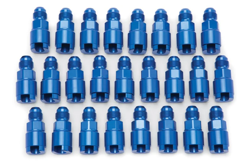 Russell Performance Adapter -6 AN Male to 5/16in Quick Disconnect Screw - Blue (Bulk Pkg 25) - Image 2