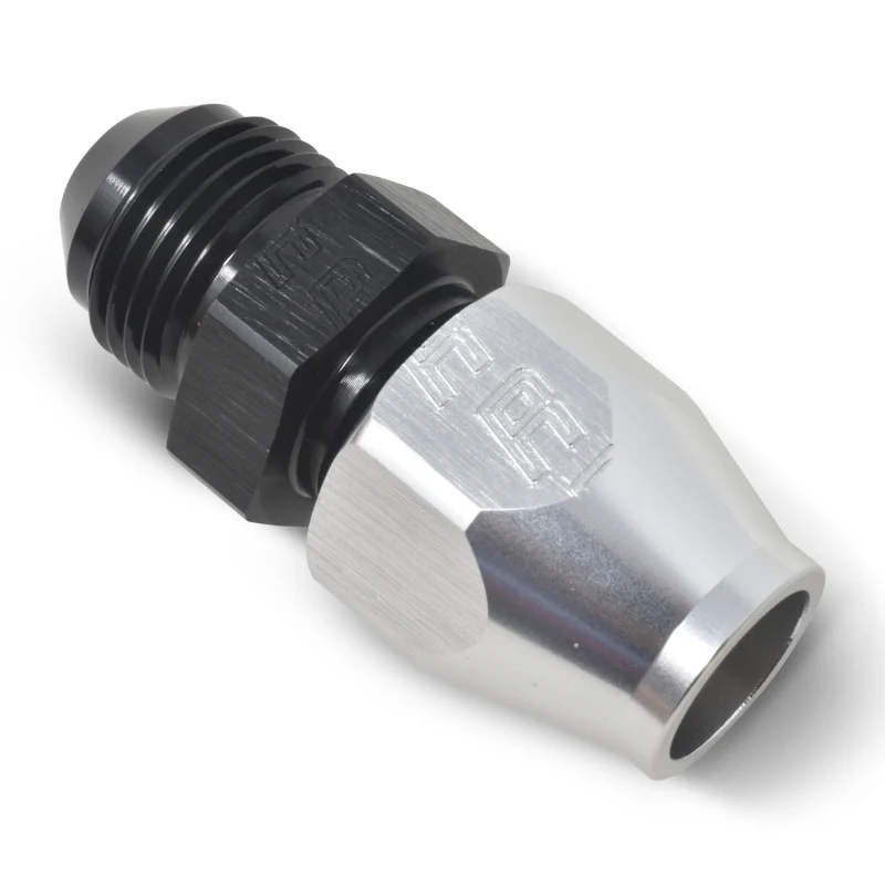 Russell Performance Black/Silver -8 AN Male 37 Degree to 1/2in Aluminum Tube - Image 7