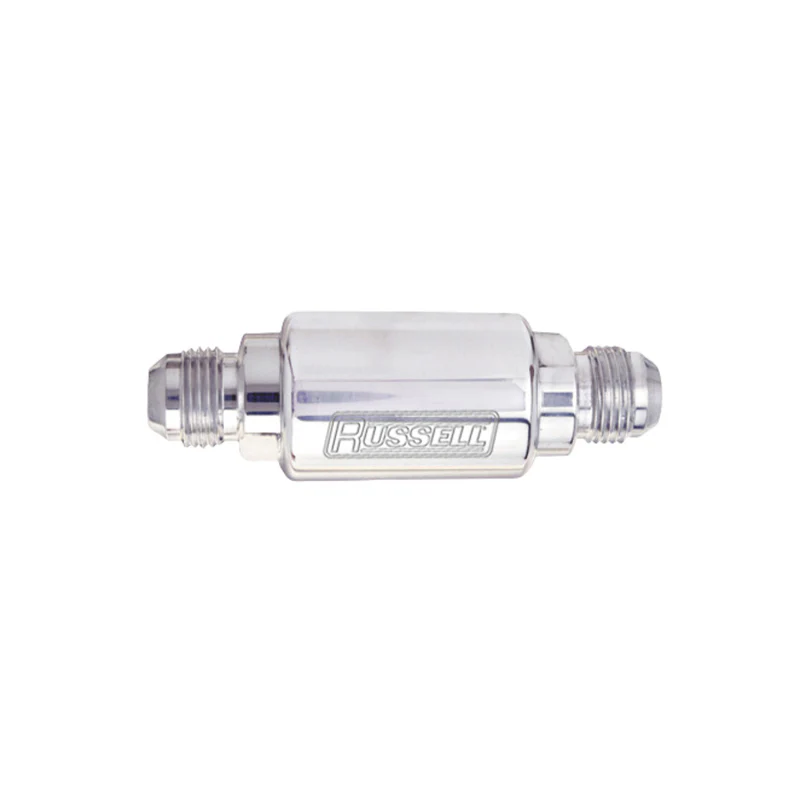Russell Performance Polished Aluminum (3-1/4in Length 1-1/4in dia. -8 male inlet/outlet) - Image 2