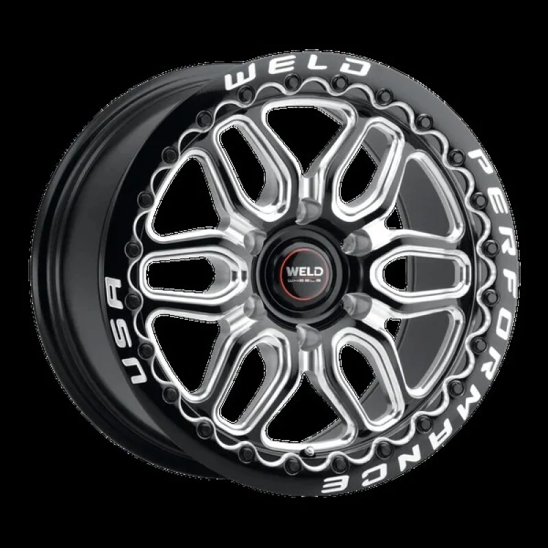 Weld Racing 17x10 Laguna 6 Drag Beadlock 6x139.7 ET25 BS6.48 Gloss BLK MIL DIA 106.1
