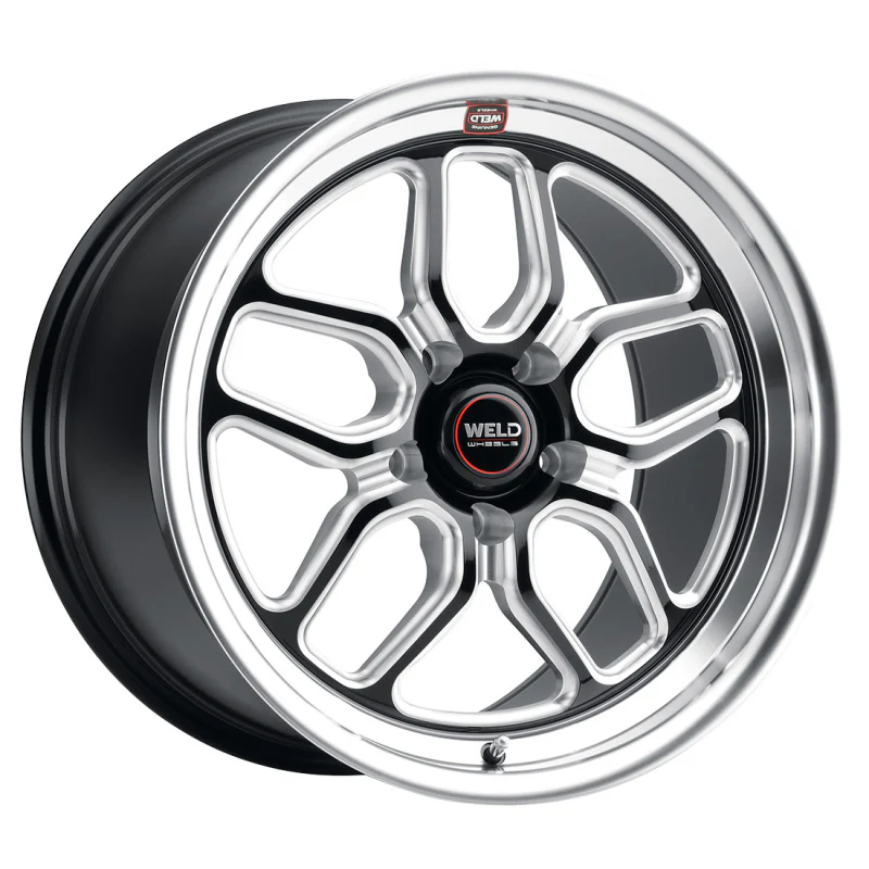 Weld S107 18X9.5 Laguna 5X114.3 ET00 BS5.25 Gloss Black MIL Dia 78.1 - Image 2