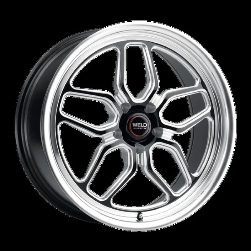 Weld S107 20X8 Laguna 5X127 ET00 BS4.50 Gloss Black MIL Dia 78.1