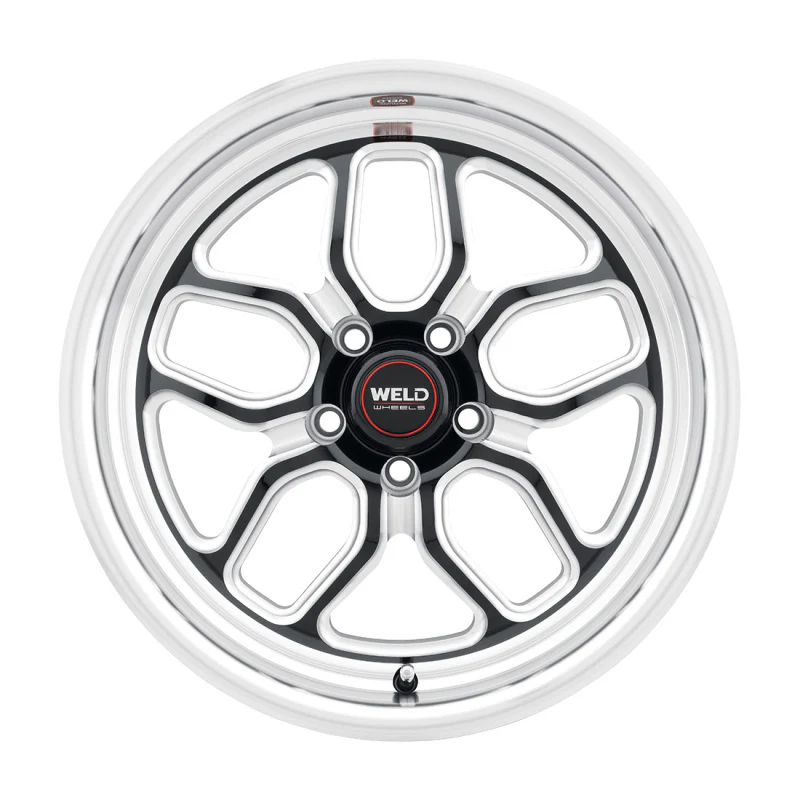 Weld S152 17X11 Laguna Drag 5X120.7 ET43 BS7.75 Gloss Black MIL Dia 78.1 - Image 2