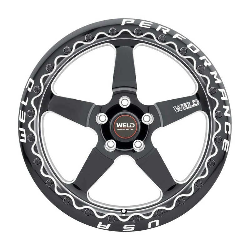 Weld S904 15x10 Ventura Beadlock 5x115 ET22 BS6.4 Gloss BLK MIL DIA 78.1 - Image 2