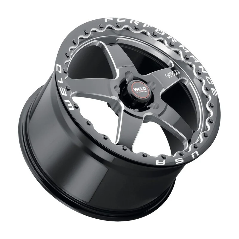 Weld S904 15x10 Ventura Beadlock 5x115 ET22 BS6.4 Gloss BLK MIL DIA 78.1 - Image 3