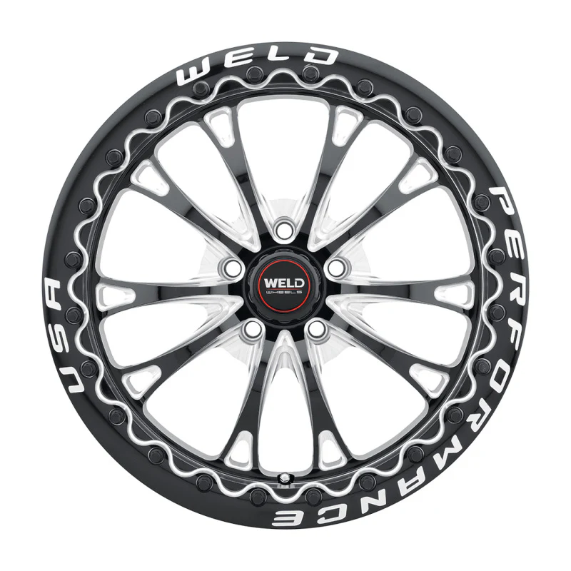 Weld S908 18X10 Belmont Drag Beadlock 5X112 ET40 BS7.1 Gloss Black MIL Dia 78.1 - Image 2