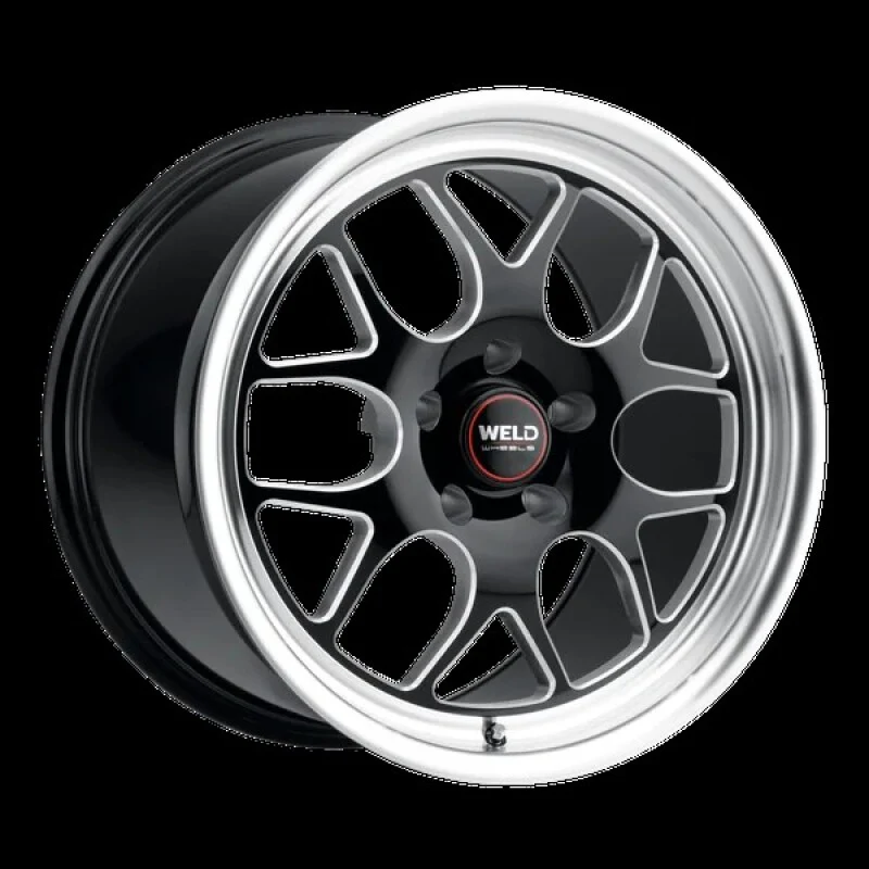 Weld Solana Drag 15x10 / 5x120 BP / ET45 / 7.27in BS / 78.1 Dia - Gloss Black Milled Wheel