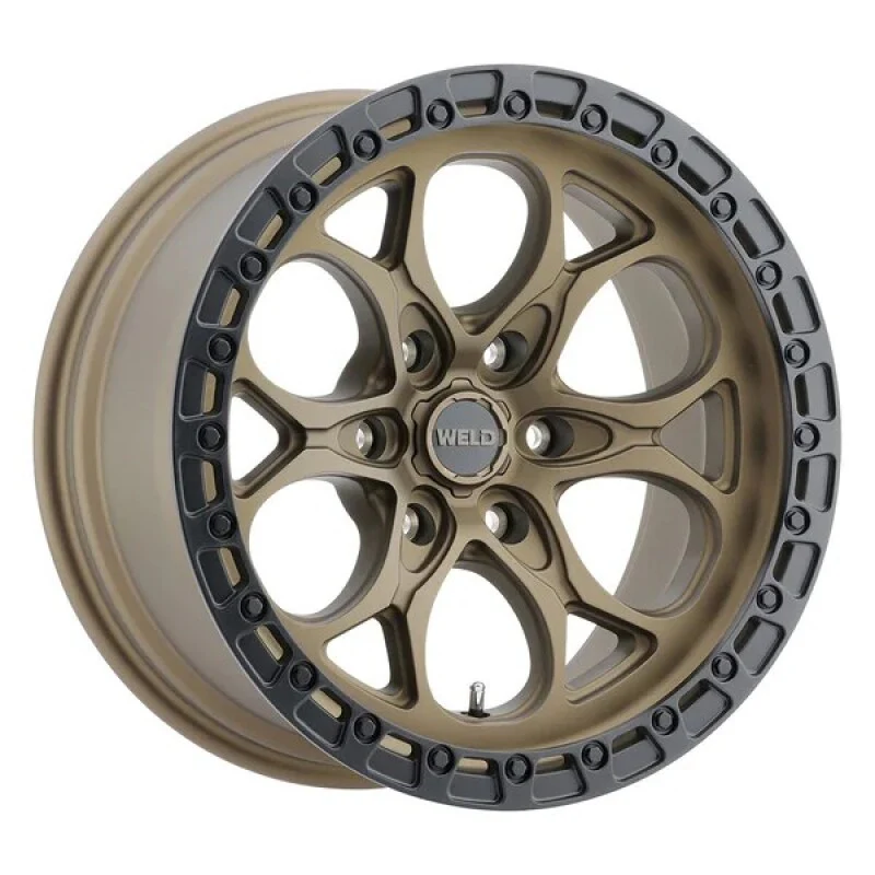 Weld W106 Ledge 6 17x9 / 6x135 BP / ET-12 / 4.50in BS / 87.1 Bore - Satin Bronze / Satin Black Ring