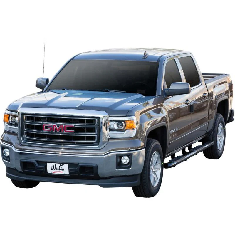 Westin 07-18 Chevy Silv 1500 Crew (5.5ft) Excl 07 Classic PRO TRAXX 5 WTW Oval Nerf Step Bars - Blk - Image 2
